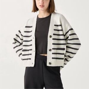 Striped Black and White Women's Sweater